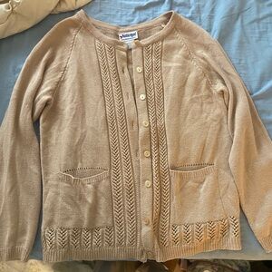 Vintage Tan Knit Cardigan